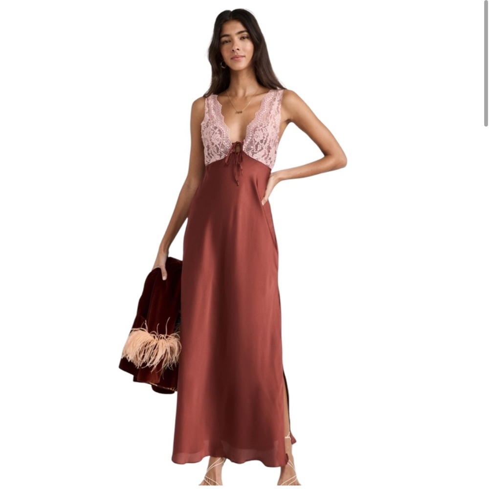 Free People Country Side Maxi Slip in Sparkling Cider